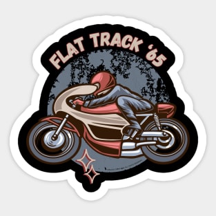 Flat Track '65 Cafe Racer Retro Motorcycle Sticker